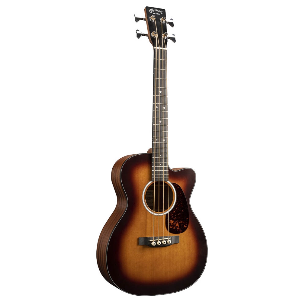 Martin 000CJR-10E BASS-BST Junior Series Acoustic-Electric Bass Guitar - Spruce/Sapele, Burst w/Gig Bag